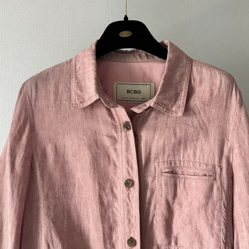 [BUNJANG] BCBG 100% Wool Pink Shirt Jacket / BCBG 마100% 핑크 셔츠 자켓 2021