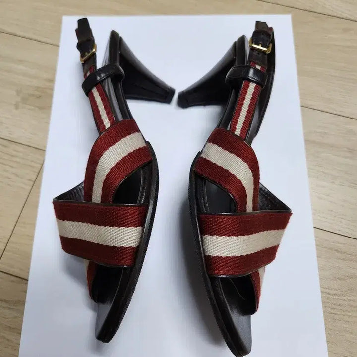 [BUNJANG] Bally Striped Strap Sandals / 발리 스트랩 샌들