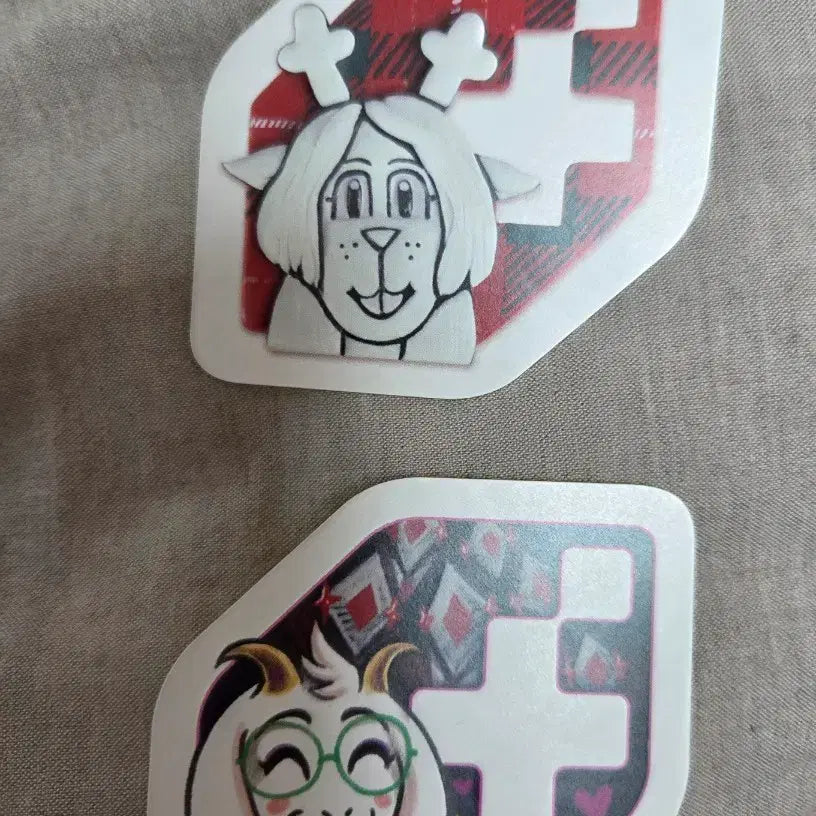 [BUNJANG] Deltarune Noelle &amp; Ralsei Sticker Bundle / 델타룬 노엘&amp;랄세이 팬게이머 스티커 일괄 판매합니다