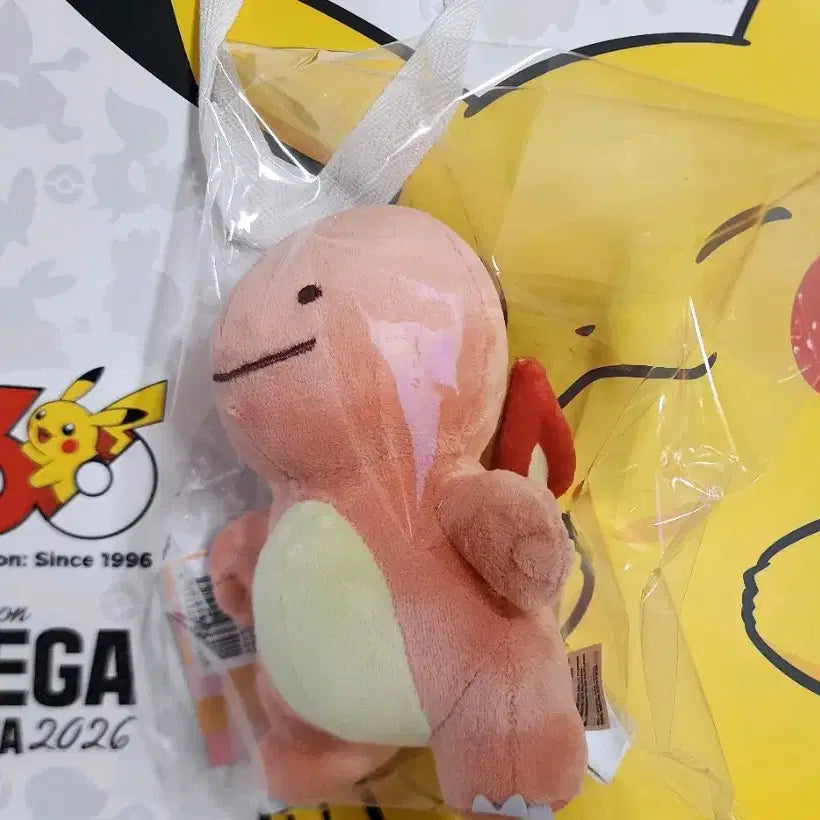 [BUNJANG] Ditto Metamong Charmander Plush Toy / 변신 메타몽 파이리