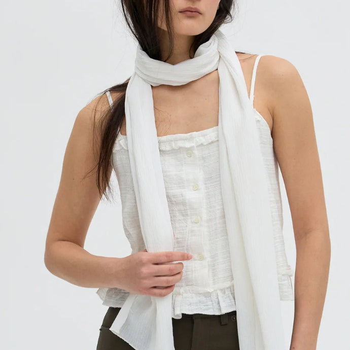 [BUNJANG] HOWWS BREEZE LINEN SCARF IVORY / 호와스 BREEZE LINEN SCARF 린넨 스카프 IVORY 아이보리