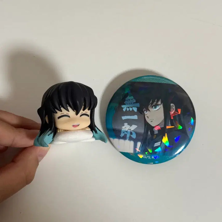[BUNJANG] Demon Slayer Muichiro Tokito Two Badges Bundle Set / 일괄)귀칼 귀멸의칼날 무이치로 오네무탄 2개 뱃지