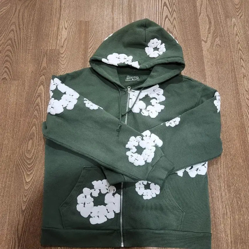[BUNJANG] Denim Tears Green Hoodie S / 데님티어스 후드집업 그린 S