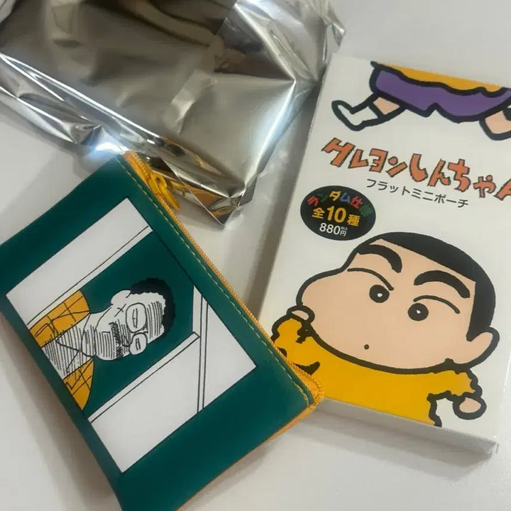 [BUNJANG] Classic Crayon Shin-chan Crayon Shin-chan Original Art Flat Pouch / 고전짱구 원화 플랫 파우치