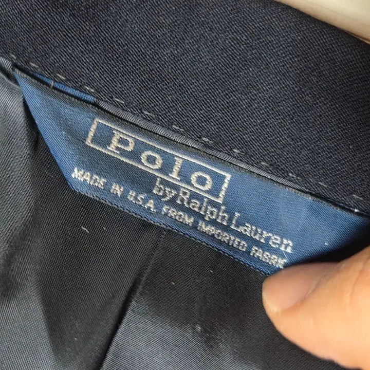 [BUNJANG] Polo Ralph Lauren Navy Wool Double-Breasted Blazer / 폴로 울 네이비 금장 버튼 더블 브레스트 블레이저