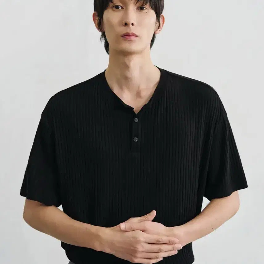 [BUNJANG] Drawfit Constant Ribbed Henley Neck T-shirt XL / 드로우핏 콘스탄트 리브드 헨리넥 티셔츠 xl 팝니다