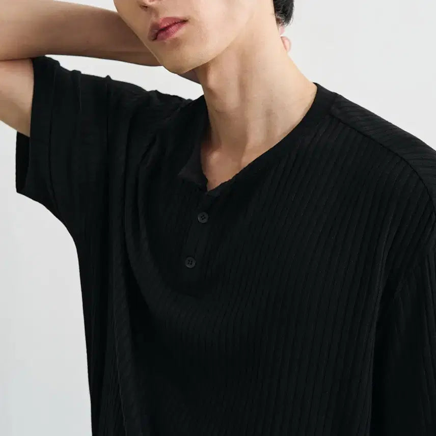 [BUNJANG] Drawfit Constant Ribbed Henley Neck T-shirt XL / 드로우핏 콘스탄트 리브드 헨리넥 티셔츠 xl 팝니다