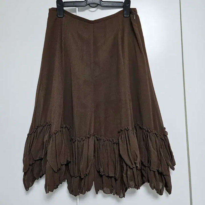 [BUNJANG] Demian Frill Skirt (Brown, Size 70) / (새상품) 데미안 프릴 스커트 (70)