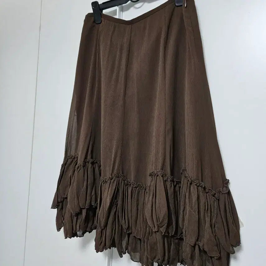 [BUNJANG] Demian Frill Skirt (Brown, Size 70) / (새상품) 데미안 프릴 스커트 (70)