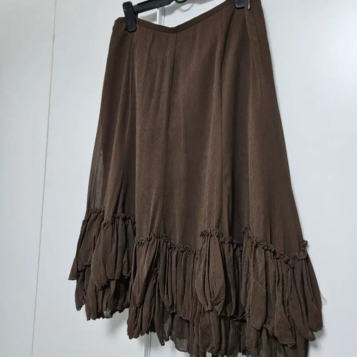 [BUNJANG] Demian Frill Skirt (Brown, Size 70) / (새상품) 데미안 프릴 스커트 (70)