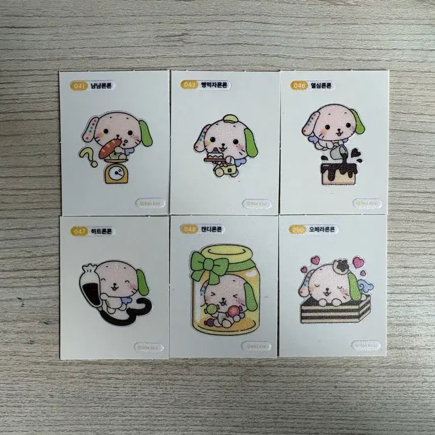 [BUNJANG] NCT WISH Bakery Ryoryyon Ttibbi Seal Bundle Set / 엔시티위시 위시베이커리 료 룐룐 띠부씰 6종 일괄