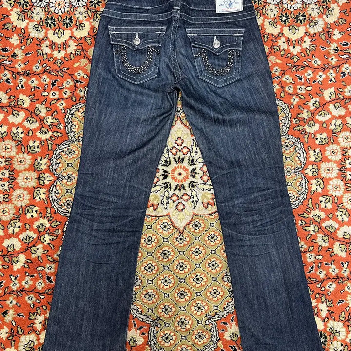 [BUNJANG] True Religion Straight Vintage Black Denim Pants - Size 28 / [28] 트루릴리전 스트레이트 빈티지 흑청 데님 팬츠