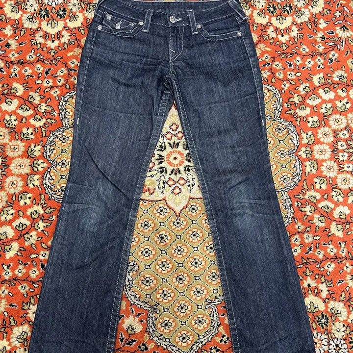 [BUNJANG] True Religion Straight Vintage Black Denim Pants - Size 28 / [28] 트루릴리전 스트레이트 빈티지 흑청 데님 팬츠