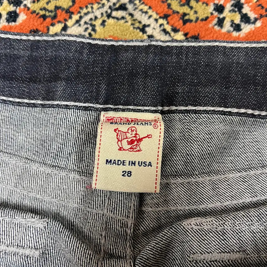 [BUNJANG] True Religion Straight Vintage Black Denim Pants - Size 28 / [28] 트루릴리전 스트레이트 빈티지 흑청 데님 팬츠