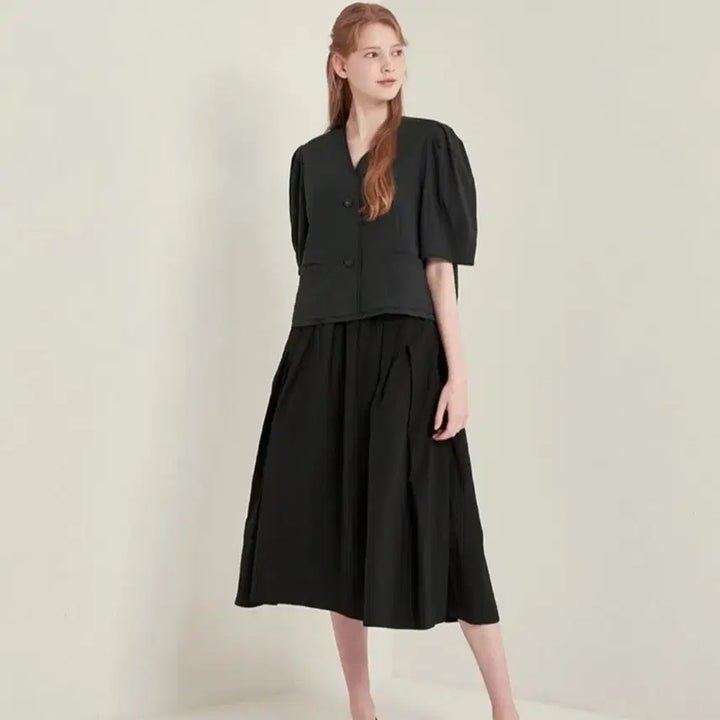 [BUNJANG] SJSJ Unbalanced Hem Banding Skirt Size 55 / SJSJ스커트 55