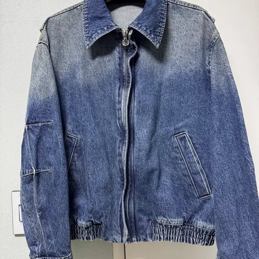 [BUNJANG] Solid Homme Medium Blue Washed Denim Jacket / (마지막가격)솔리드옴므 미디엄블루 워싱 데님자켓 46
