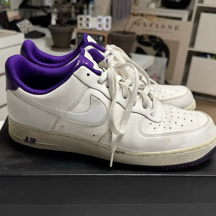 [BUNJANG] Nike Air Force 1 Low White/Purple US 10.5 / 나이키 에어포스1 로우 화이트/퍼플 285