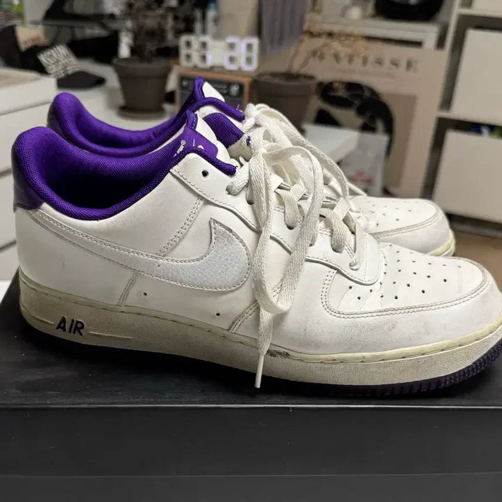 [BUNJANG] Nike Air Force 1 Low White/Purple US 10.5 / 나이키 에어포스1 로우 화이트/퍼플 285