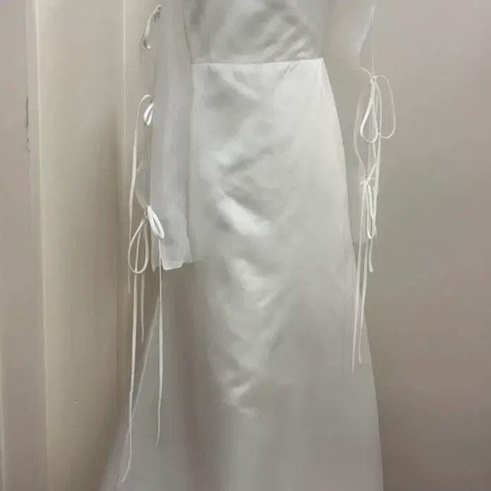 [BUNJANG] Silk White Long Dress / 화이트 원피스, 드레스