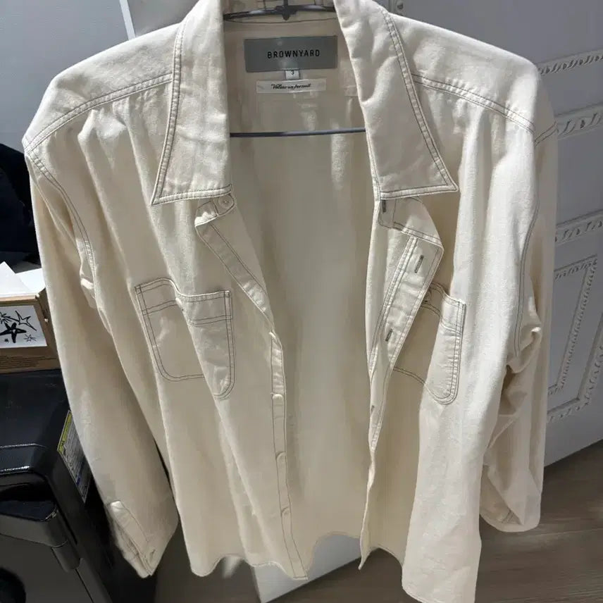 [BUNJANG] Brown Yak Washed Work Shirt / 브라운야드 워시드 워크 셔츠