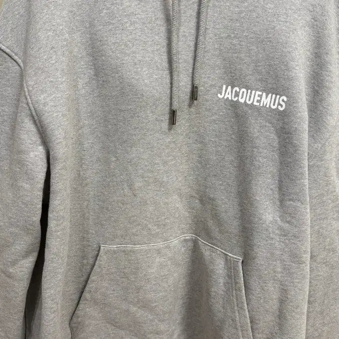 [BUNJANG] Jacquemus Grey Hoodie with White Logo Print XL / 자크뮈스 후드