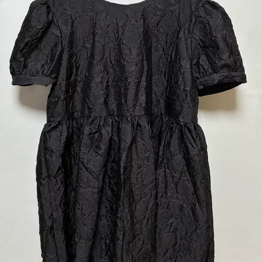[BUNJANG] Lecon Jacquard Ribbon Mini Dress Black / 르콩 자카드 리본 미니 드레스 블랙 (촬영용)팝니다