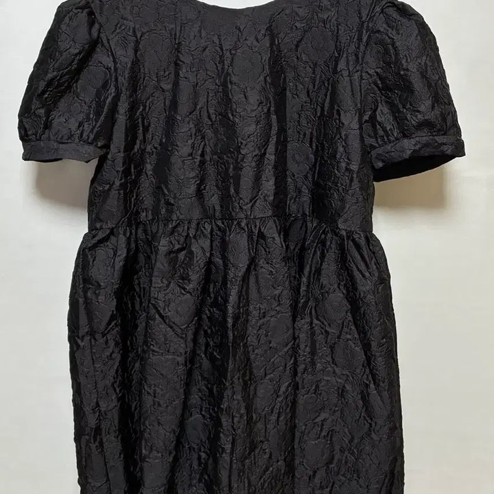 [BUNJANG] Lecon Jacquard Ribbon Mini Dress Black / 르콩 자카드 리본 미니 드레스 블랙 (촬영용)팝니다