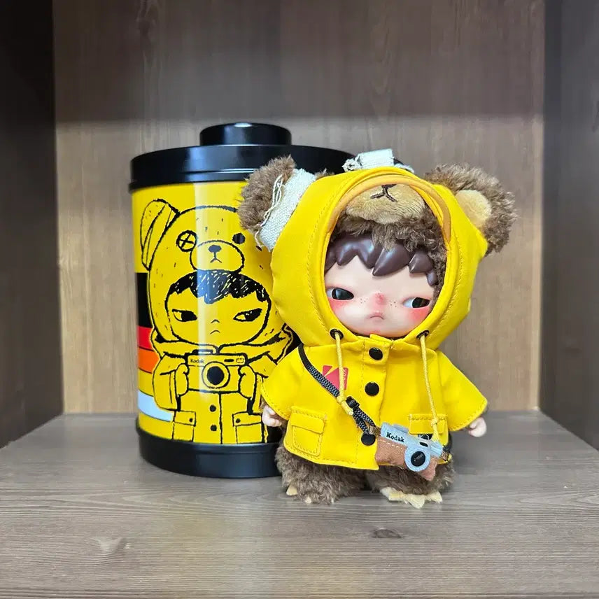 [BUNJANG] Kodak Raincoat Bear Plush Keychain / 히로노 X 코닥 레인코트 곰인형 키링