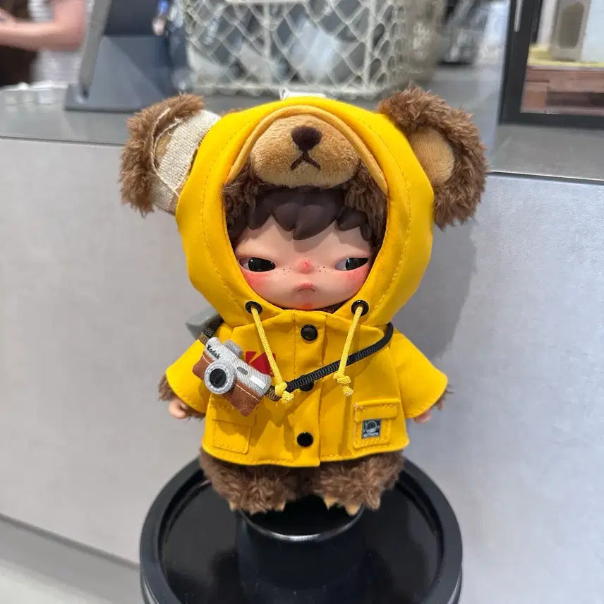 [BUNJANG] Kodak Raincoat Bear Plush Keychain / 히로노 X 코닥 레인코트 곰인형 키링