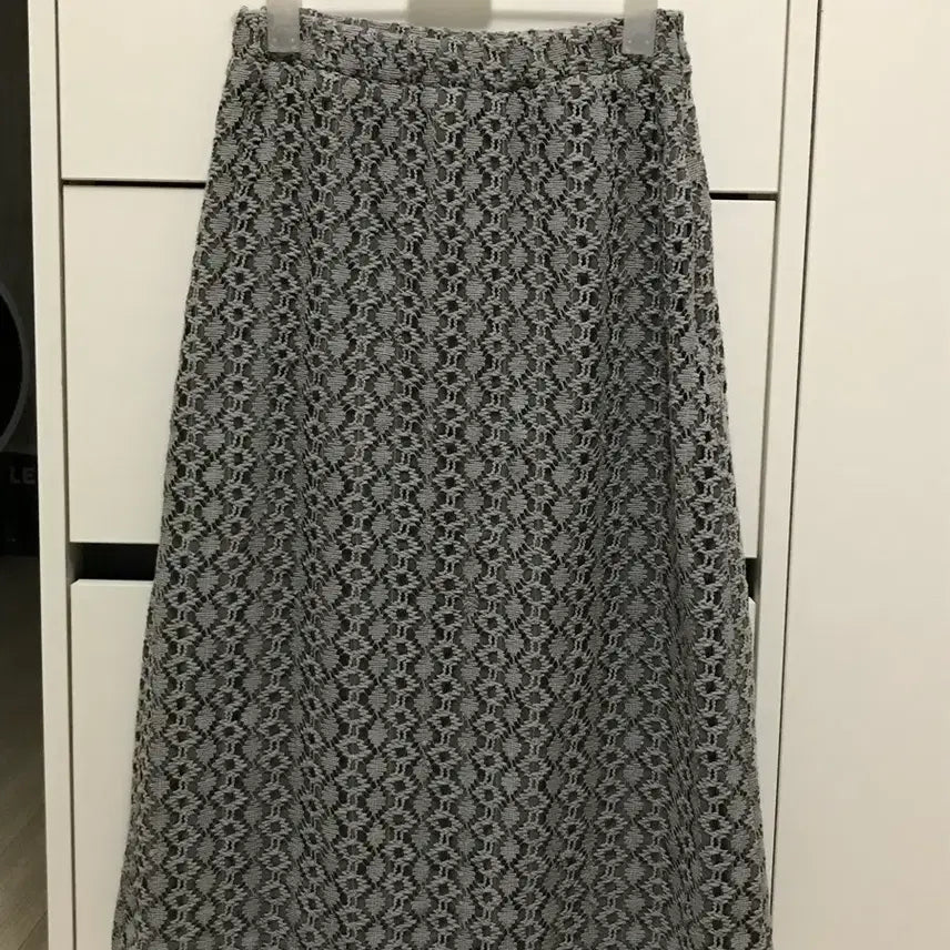 [BUNJANG] Wonder Visitor Lace Long Skirt Gray / 원더비지터 레이스 롱스커트 그레이