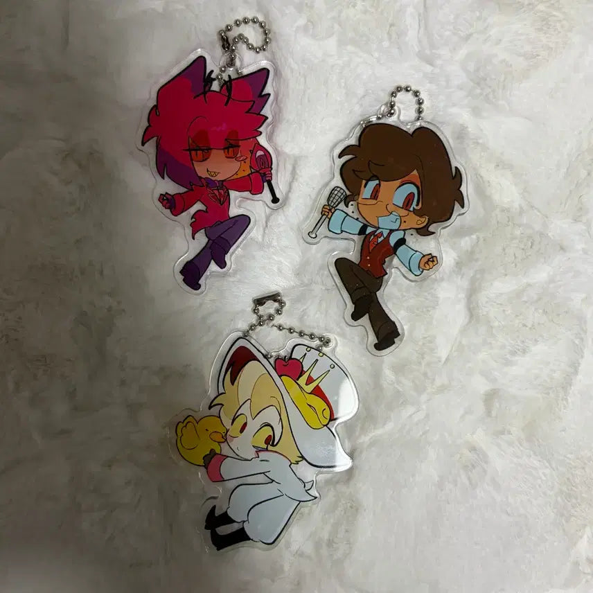 [SOLD OUT] 해즈빈호텔 알래스터 루시퍼 아크릴 키링 비공굿