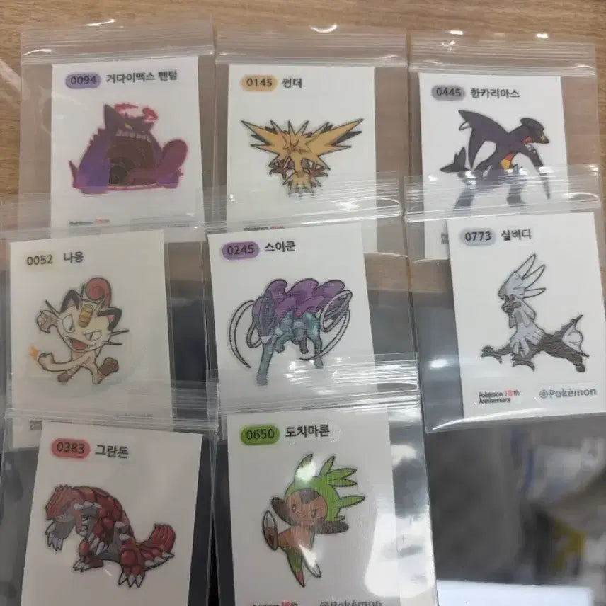 [BUNJANG] Pokemon 30th Anniversary Stickers Bundle Set / 포켓몬 30주년 띠부씰