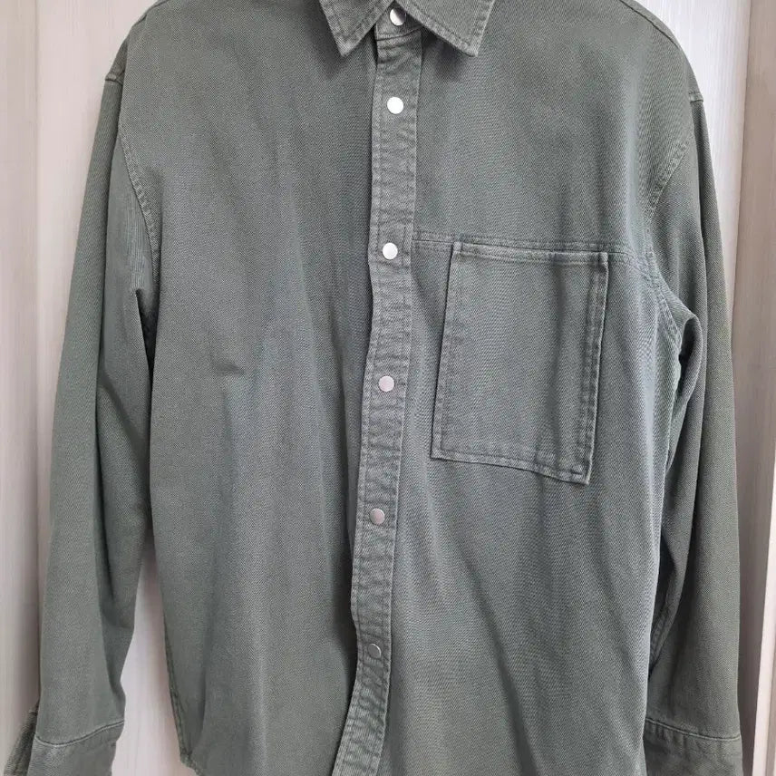 [BUNJANG] 8SECONDS Khaki Cotton Shirt M / 에잇세컨즈 카키색 셔츠 남방 M