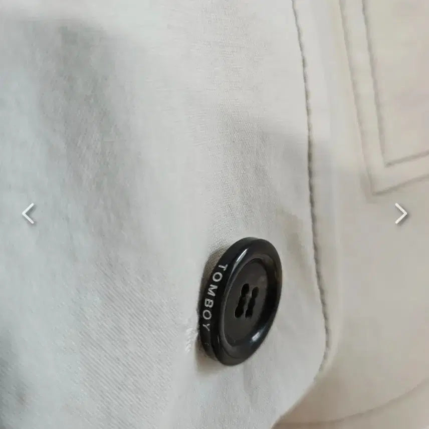 [BUNJANG] Studio Tomboy White Short Sleeve Jacket / 스튜디오 톰보이 화이트 반팔 자켓