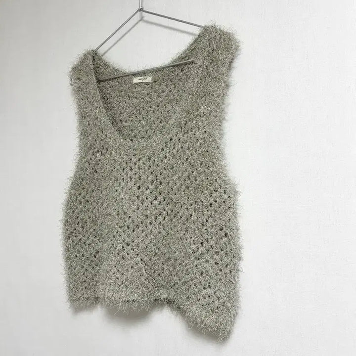 [BUNJANG] Studio CLIP Knit Bustier Khaki Light Grey / 니트 뷔스티에