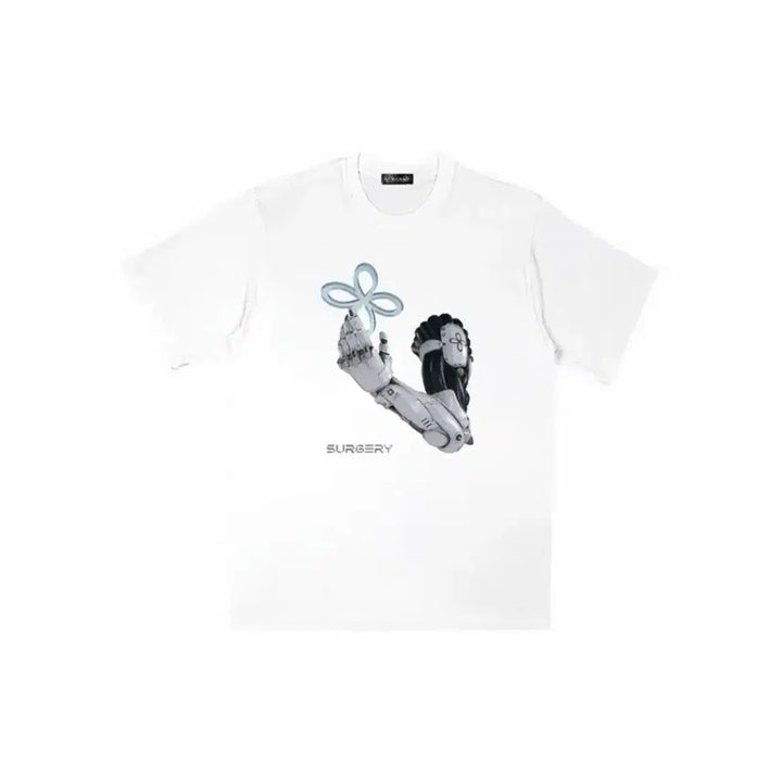 [BUNJANG] SURGERY Cyborg Arm T-Shirt White L / SURGERY 써저리 CYBORG ARM T-SHIRTS 화이트 L