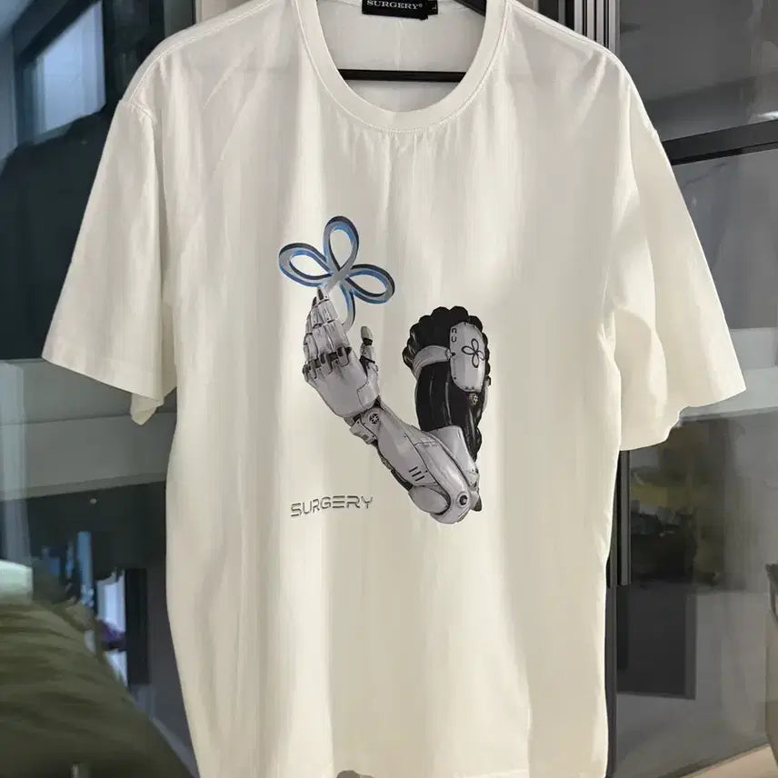 [BUNJANG] SURGERY Cyborg Arm T-Shirt White L / SURGERY 써저리 CYBORG ARM T-SHIRTS 화이트 L