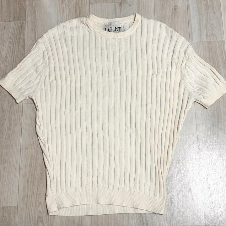 [BUNJANG] LOHNT Ivory Ribbed Knit Sweater / LOHNT 론트 아이보리 니트