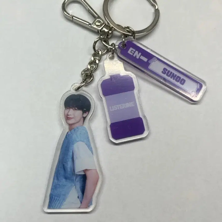 [BUNJANG] ENHYPEN Sunoo Listerine Keychain Photocard / 엔하이픈 선우 키링 리스테린 양도 판매 포카