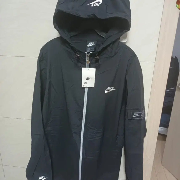 [BUNJANG] Nike Windbreaker Cargo Jogger Hoodie Set - Black, XXL / 나이키  바람막이 카고 조거  후드세트 XXL 새상품 블랙