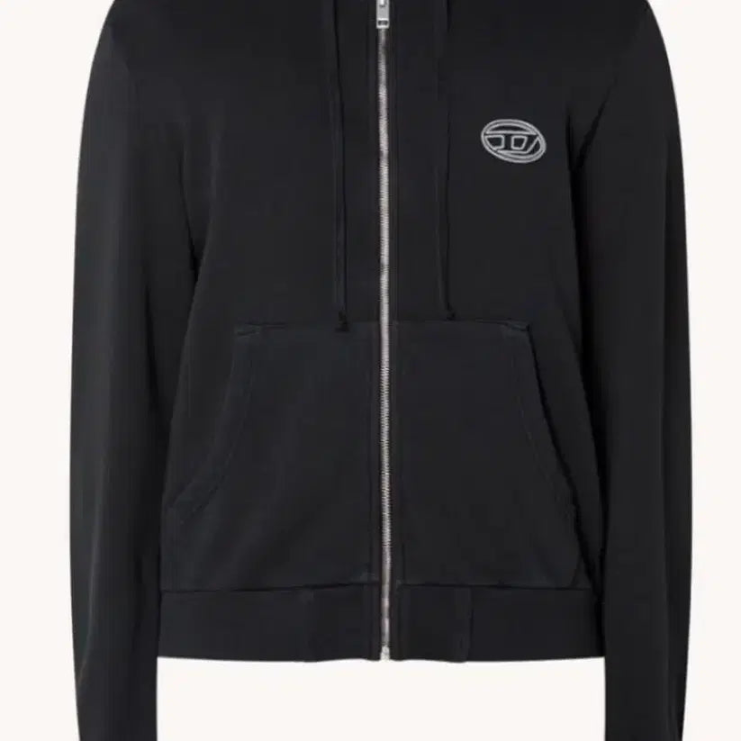 [BUNJANG] Diesel Logo Hoodie Zip-Up Charcoal / 디젤 diesel 로고 후드집업