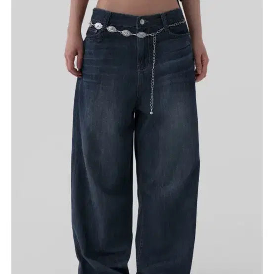 [BUNJANG] Deep Summer Denim Wide Fit Pants / [어텀] 딥썸머데님
