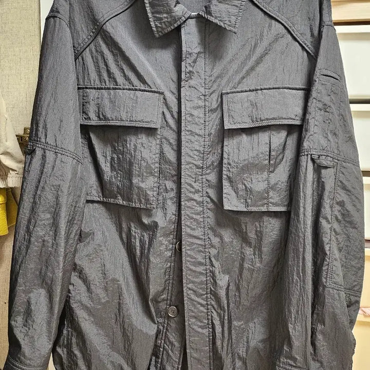[BUNJANG] JUUN.J Nylon Black Shirt Jacket 44 / JUUN.J 준지 나일론 블랙 셔켓 44(실사107)