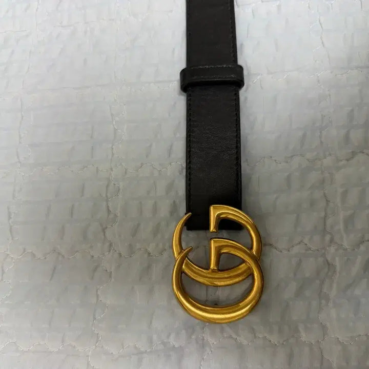 [BUNJANG] Gucci GG Marmont Belt Black Gold Buckle 90/3cm / 구찌 GG 마몽 벨트 블랙 금장 90/3cm