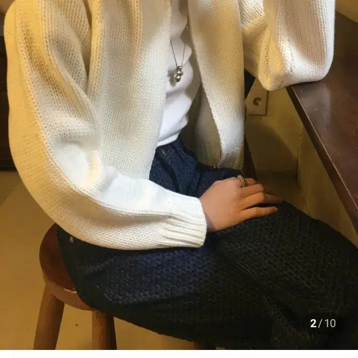 [BUNJANG] Unum Round Knit Zip-Up Cardigan / unum 라운드 니트 집업 가디건 (상태좋은)