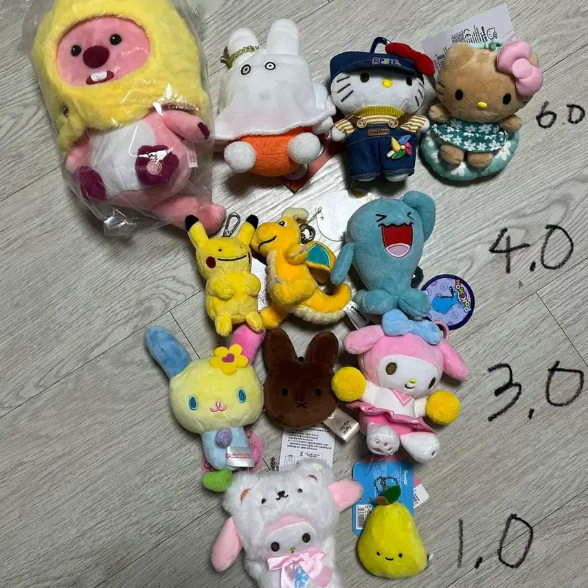 [BUNJANG] Sanrio &amp; Pokémon Character Keychain Dolls / 산리오, 포켓몬  인형, 키링 판매