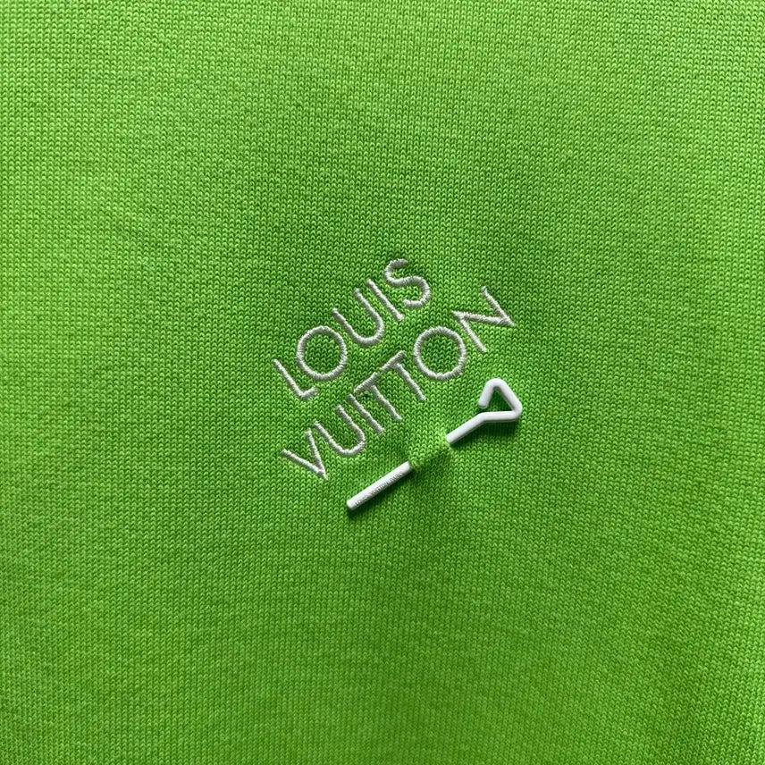 [BUNJANG] Louis Vuitton Embroidered Signature Oversized Knit T-Shirt / 루이비통 엠브로이더드 시그니처 오버핏 니트 반팔