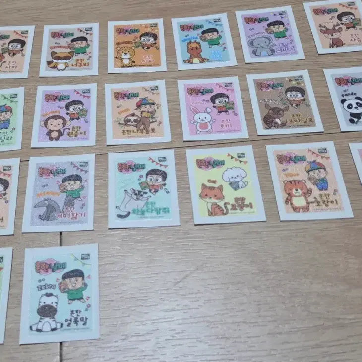 [BUNJANG] Heunhan Nammae Animal Stickers Full Set / 흔한남매 동물 띠부씰 전종판매
