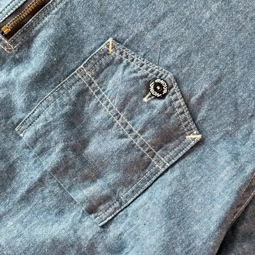 [BUNJANG] Joe McCoy Chambray Half-Sleeve Shirt / 조맥코이(Joe Mccoy) 샴브레이 하프셔츠
