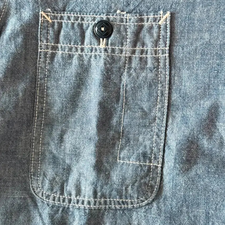 [BUNJANG] Joe McCoy Chambray Half-Sleeve Shirt / 조맥코이(Joe Mccoy) 샴브레이 하프셔츠